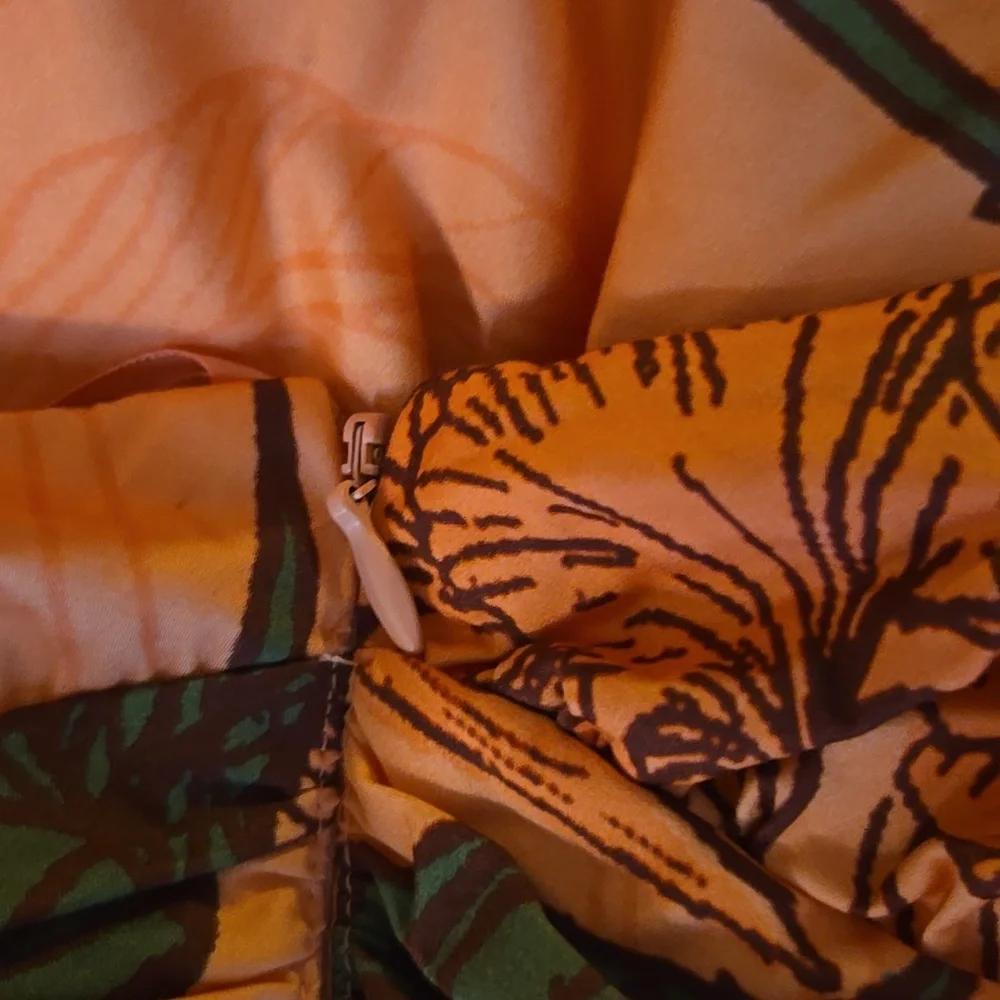 ANTHROPOLOGIE Hutch NWT Floral One-Shoulder Ruffle Maxi Dress Orange Botanical - Picture 7 of 9